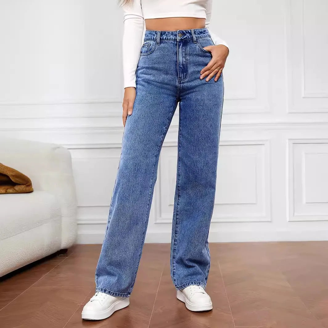 High-Waist Denim Jeans