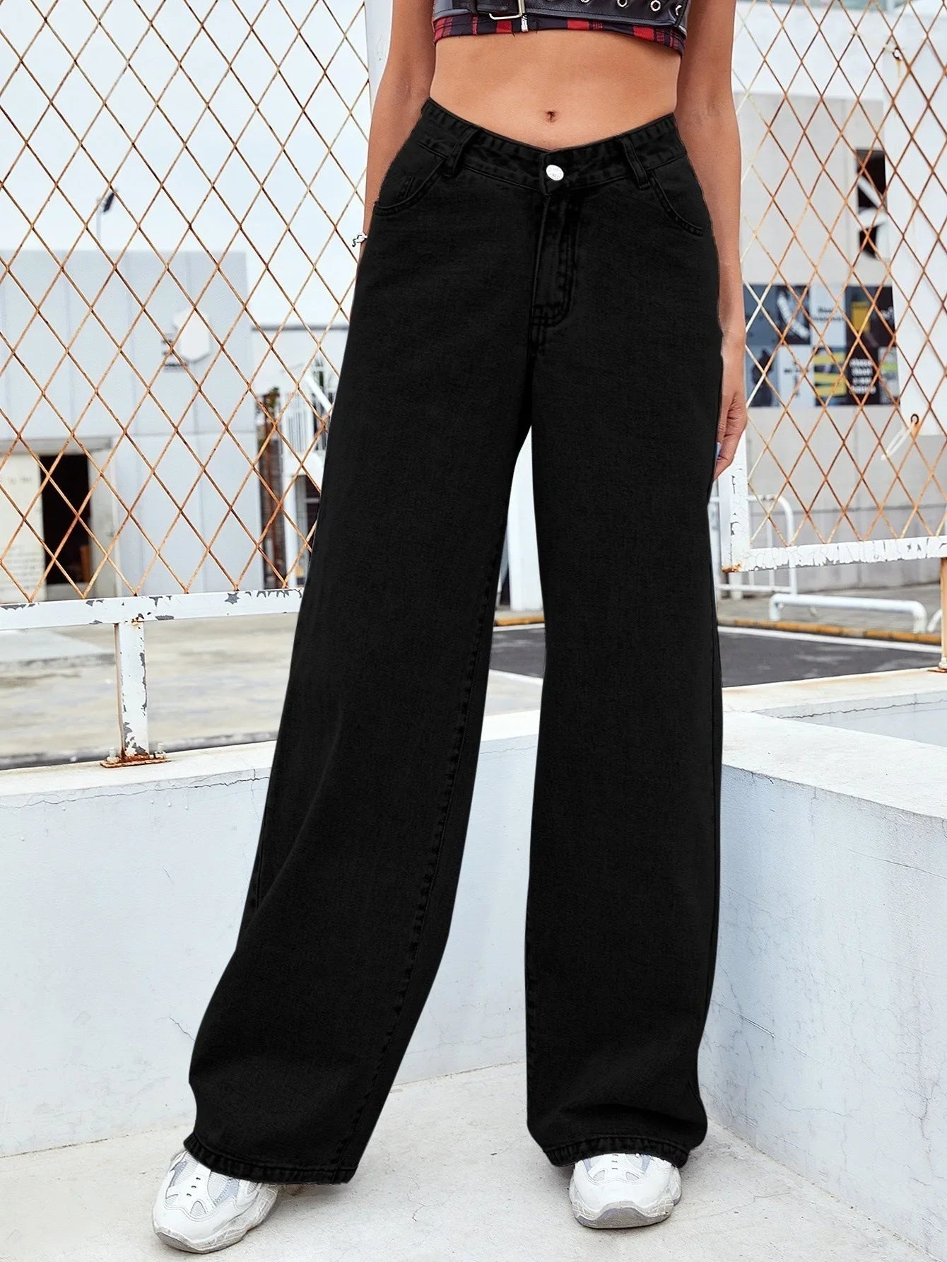 High-Waist Denim Jeans