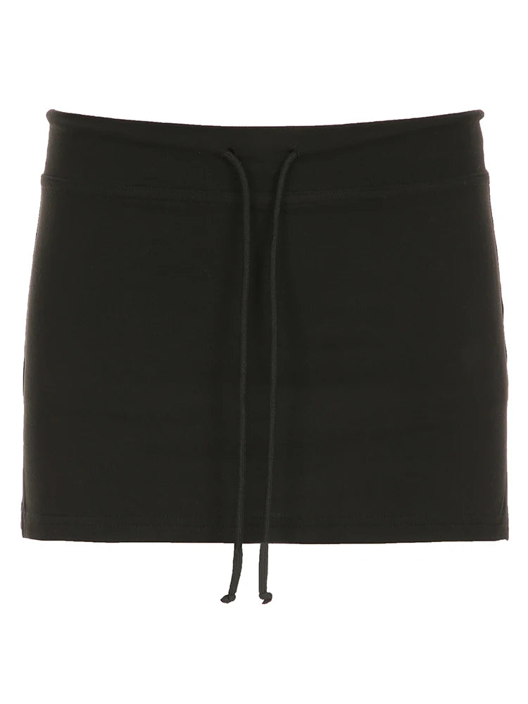 Lace-Up Mini Skirt