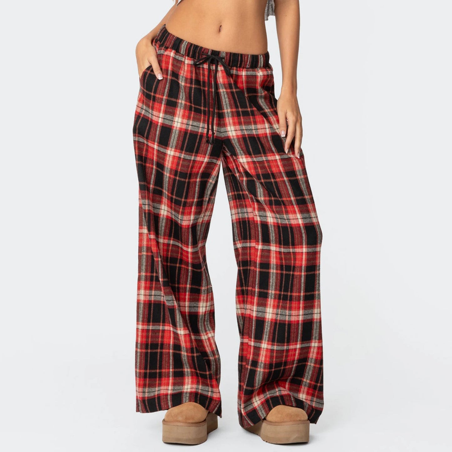 Plaid Baggy Pants