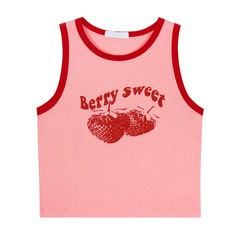 Pink Print Tank Top