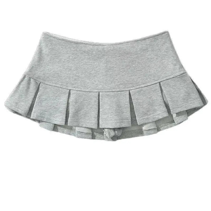 Low Waist Pleated Mini Skort