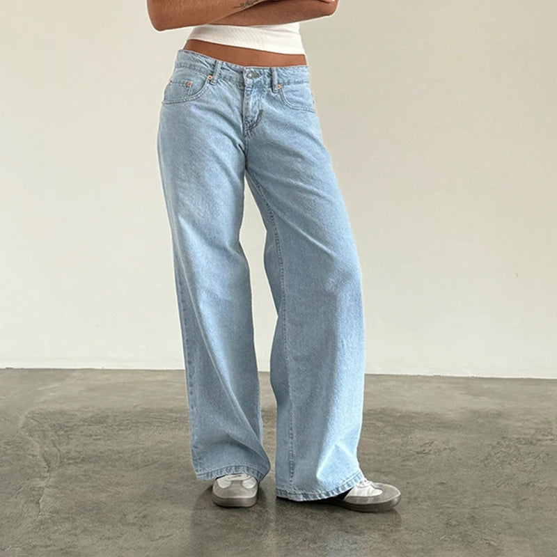 Low Rise Baggy Straight Leg Jeans