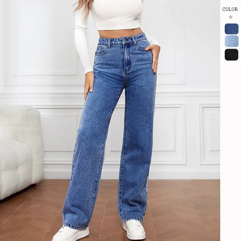 High-Waist Denim Jeans