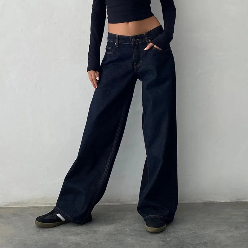 Low Rise Baggy Straight Leg Jeans