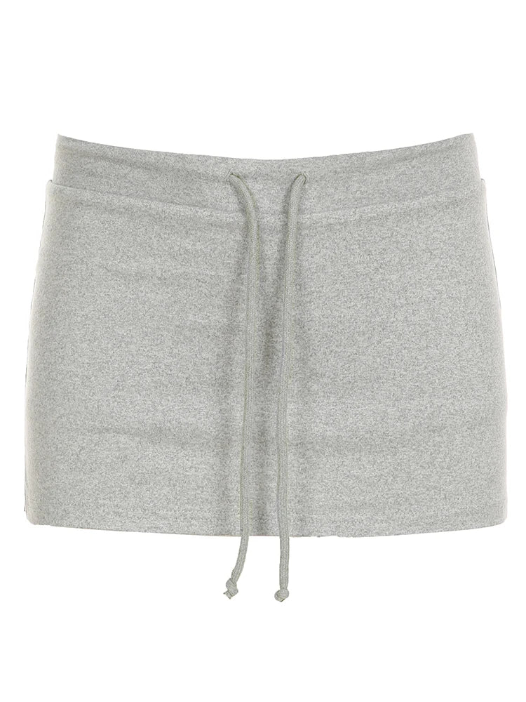 Lace-Up Mini Skirt