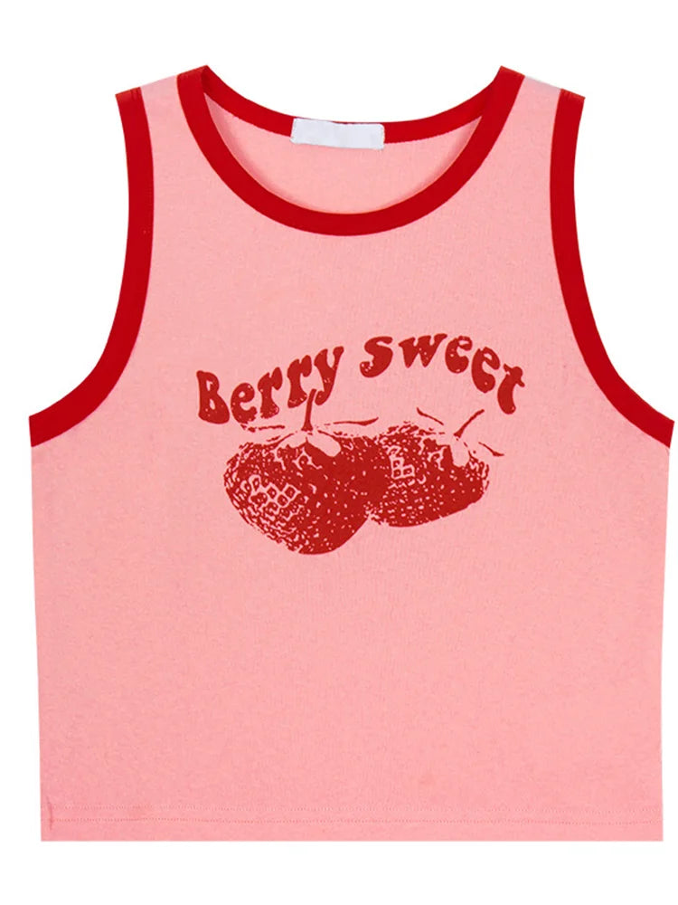 Pink Print Tank Top