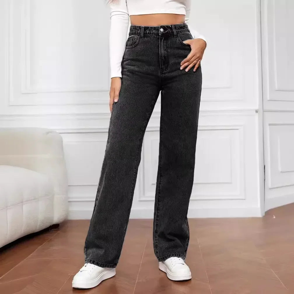 High-Waist Denim Jeans
