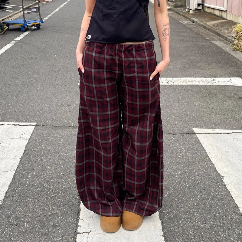 Plaid Baggy Pants