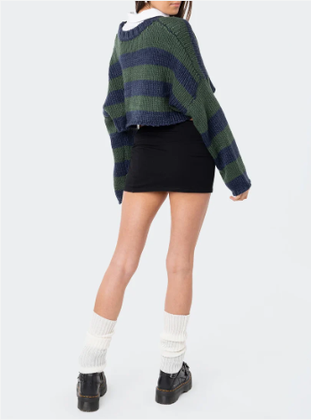 Striped Crop Sweater