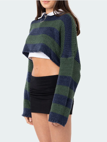 Striped Crop Sweater