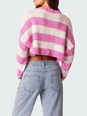 Striped Crop Sweater