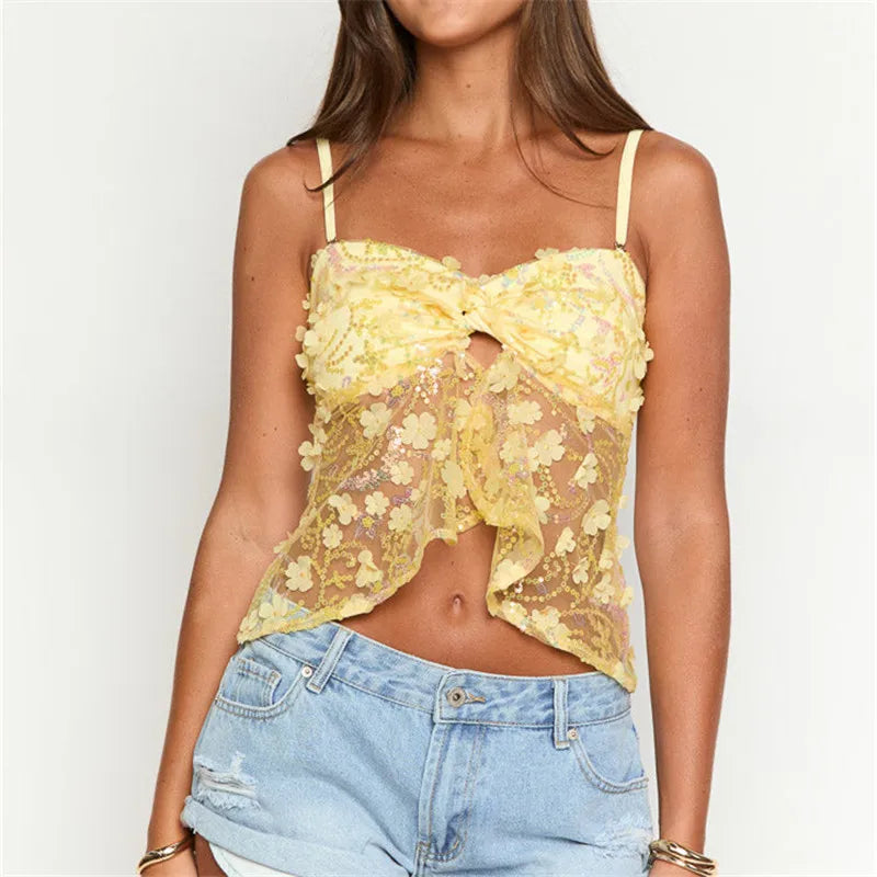 Sequin Strapless Tube Top Sleeveless Twist, Split Front