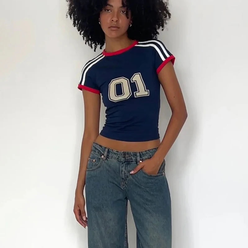 Y2K Print Baby Tee