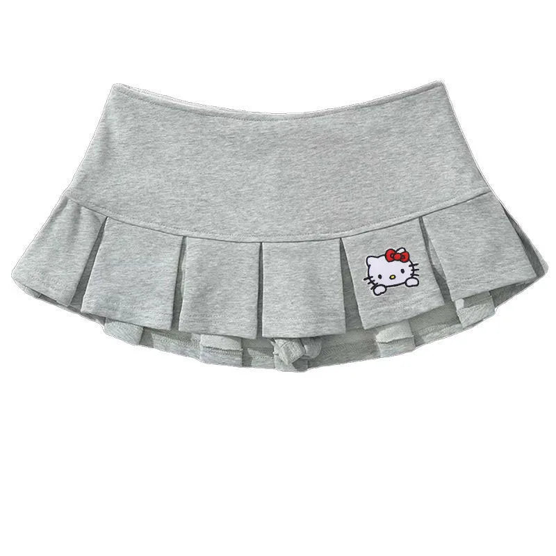 Low Waist Pleated Mini Skort