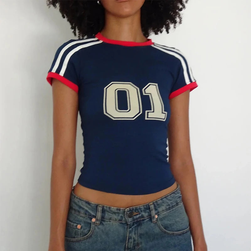 Y2K Print Baby Tee