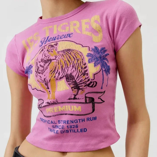 Tiger Print Crop Top