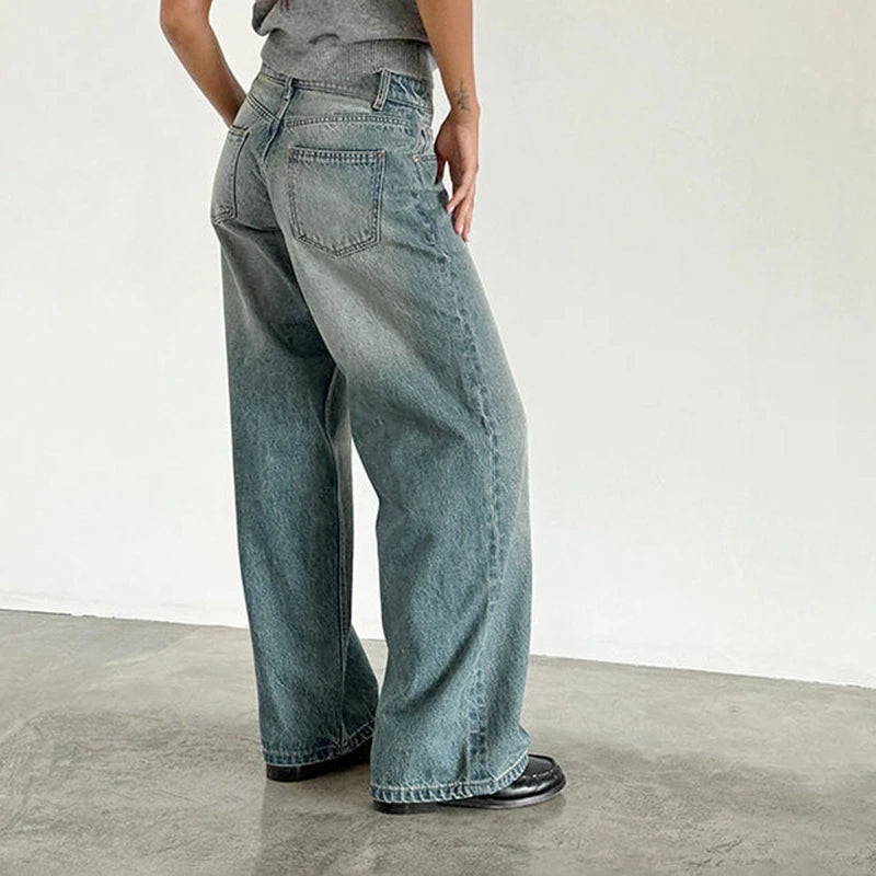 Low Rise Baggy Straight Leg Jeans
