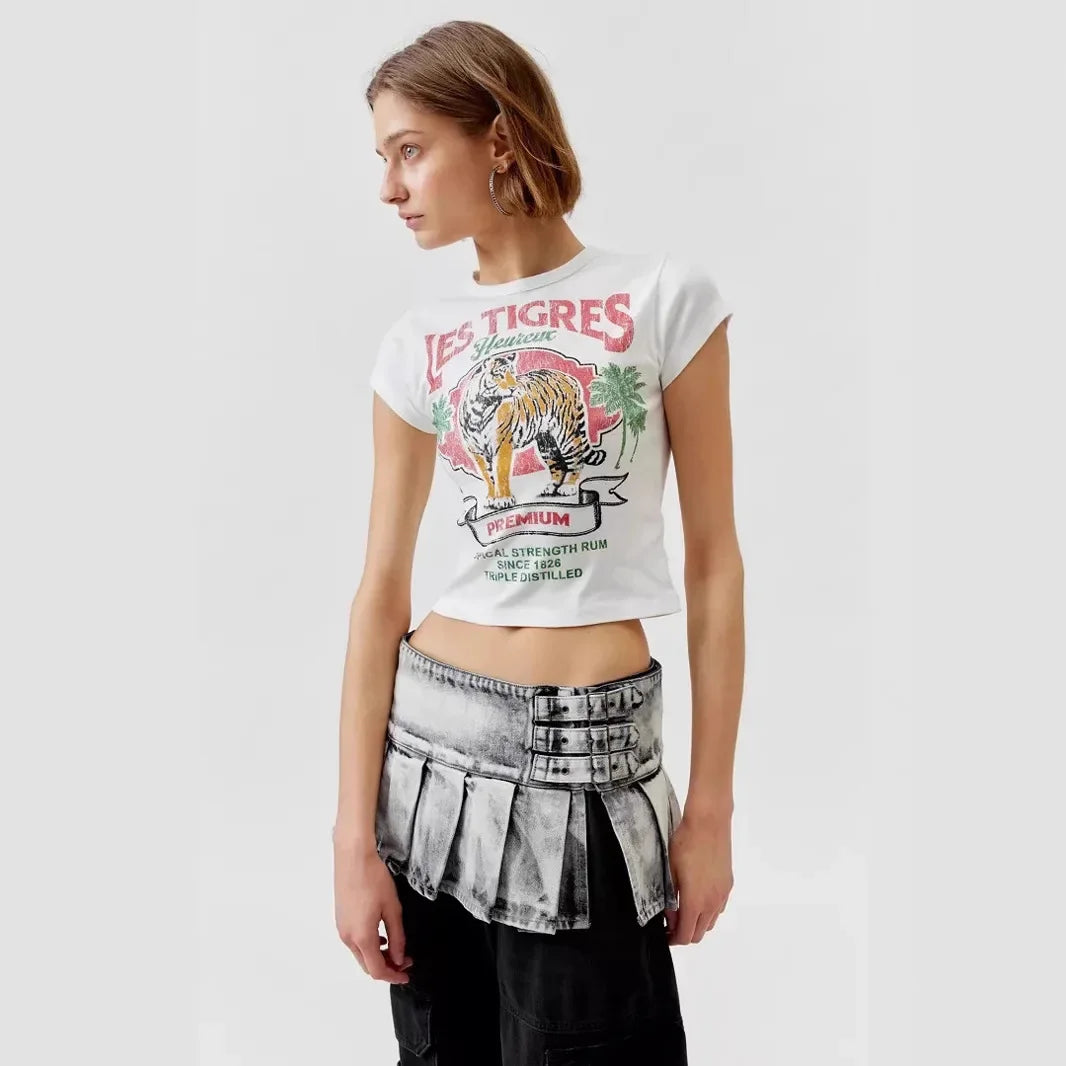Tiger Print Crop Top