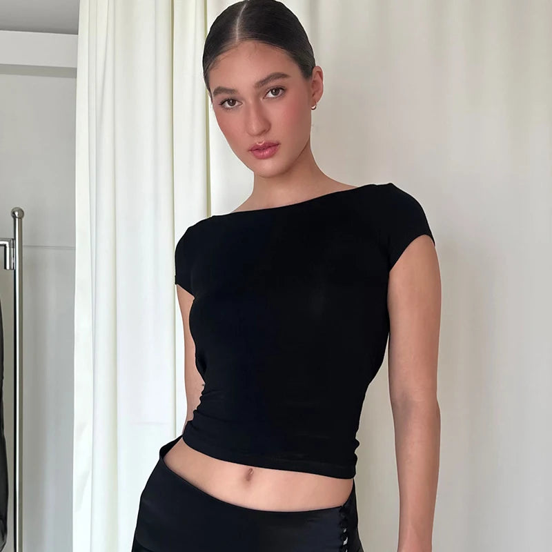 Backless Short crop top