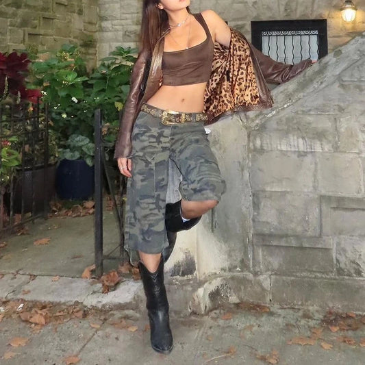 Low Rise Camo Shorts