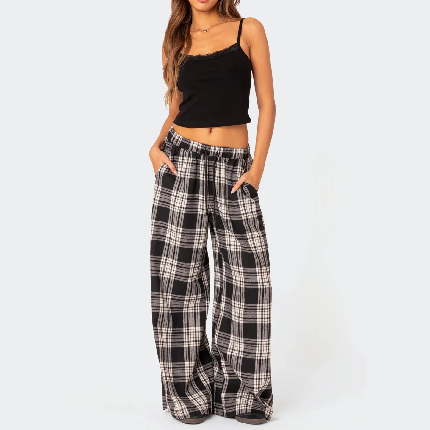 Plaid Baggy Pants