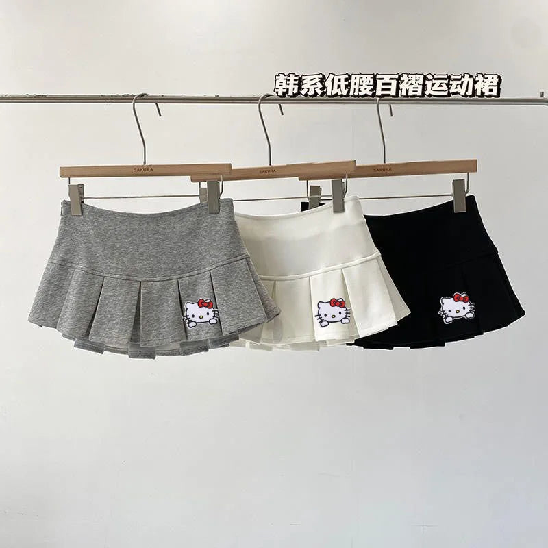 Low Waist Pleated Mini Skort