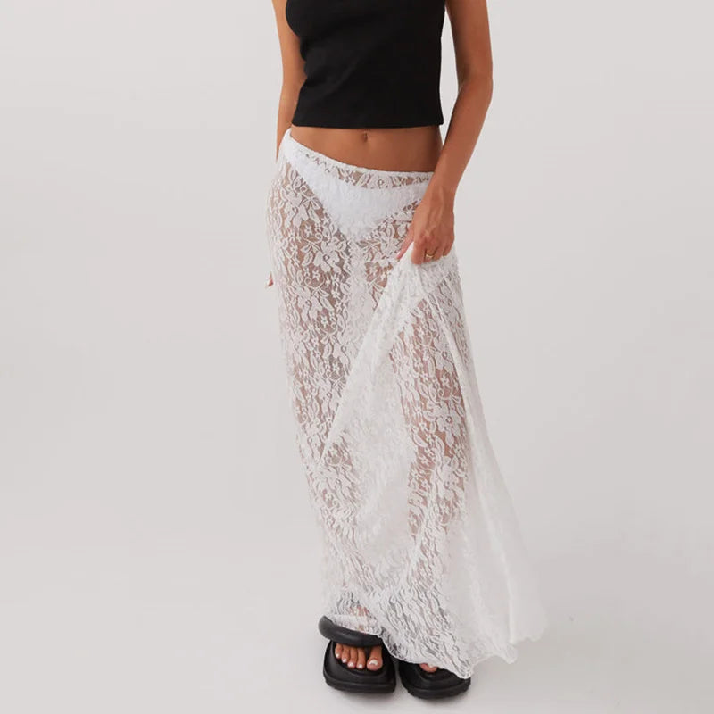 Lace Skirt  Floral Hollow Out
