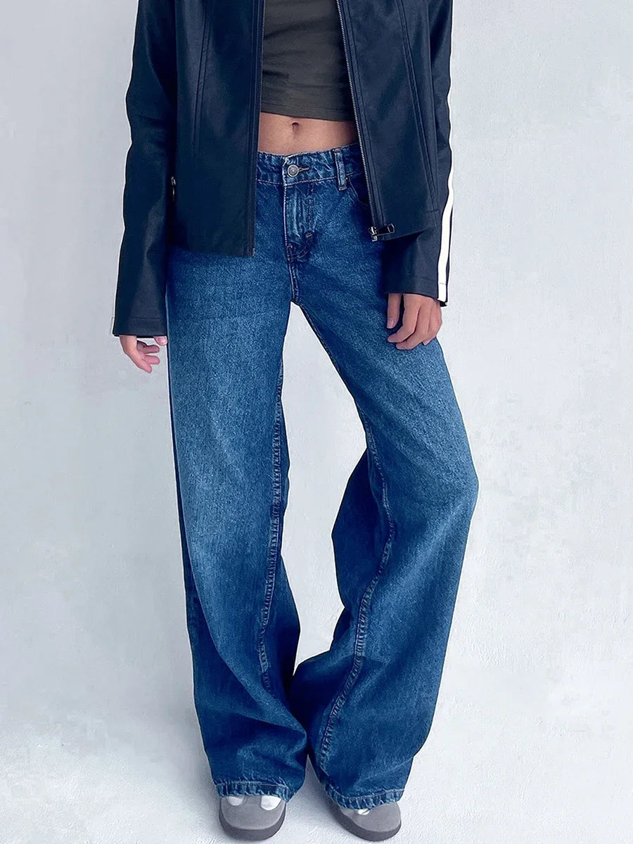 Low Rise Wide Leg Baggy Jeans