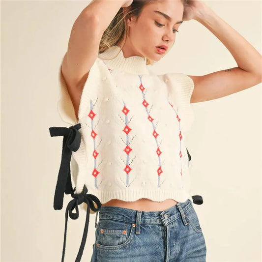 Ribbon Mood Knit Top