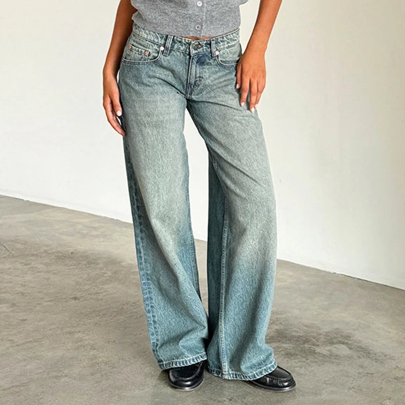 Low Rise Baggy Straight Leg Jeans