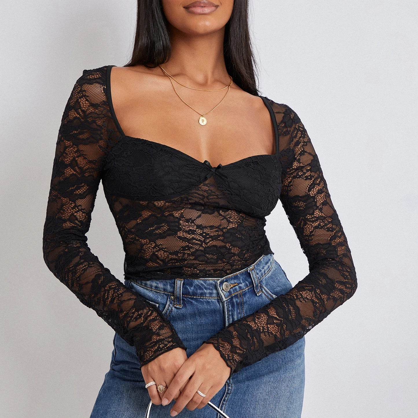 Floral Lace Crop Top