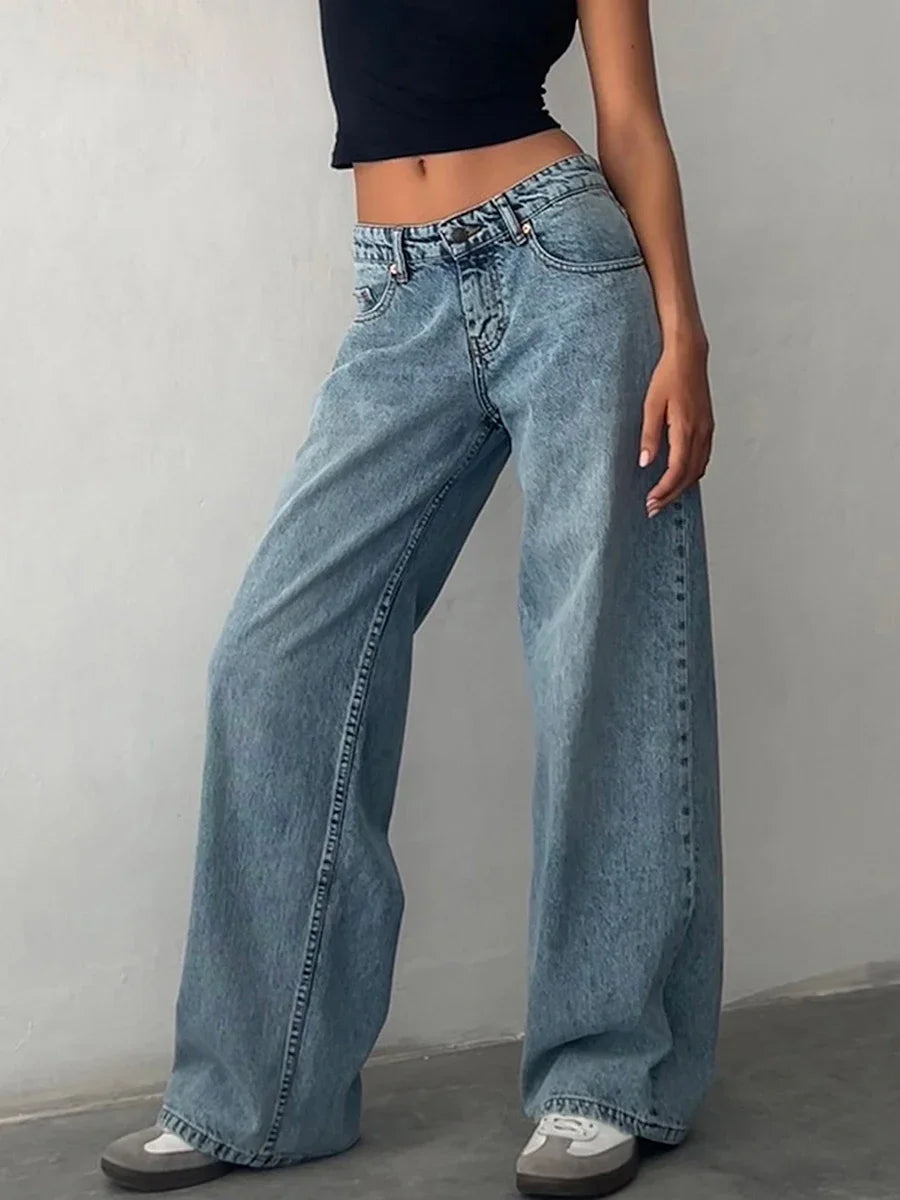 Low Rise Wide Leg Baggy Jeans