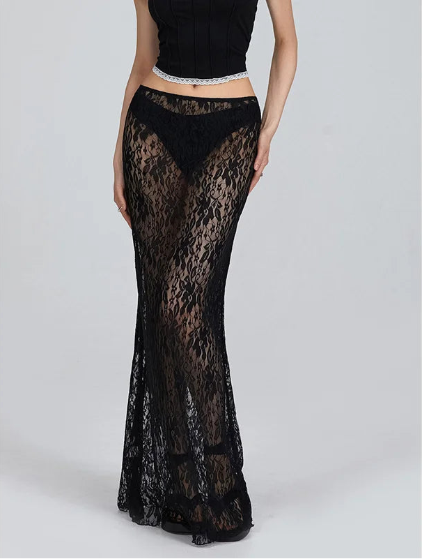 Lace Skirt  Floral Hollow Out