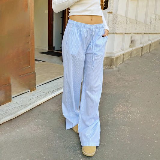 Loose Straight Pants with Pockets