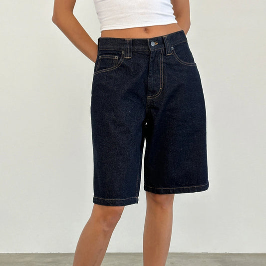 Baggy Denim Bermuda Shorts