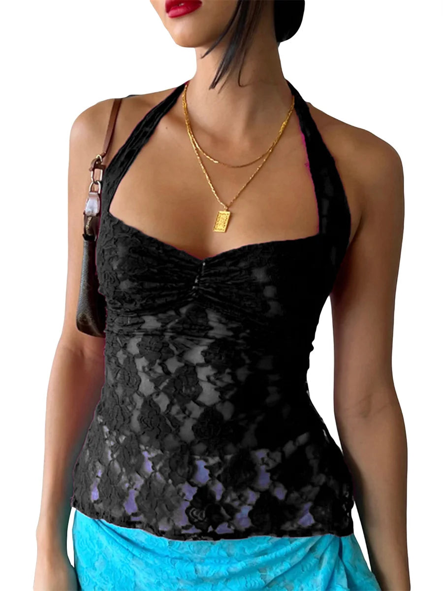 Sheer Lace Vest